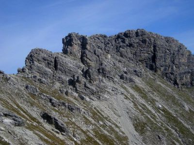 015-Der Gratverlauf des Noerdlichen Schafalpenkopfes im Mindelheimer Klettersteig